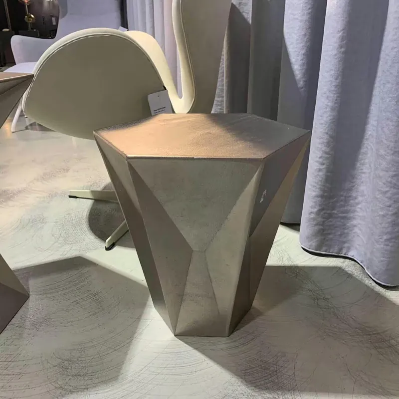 Beistelltisch Gem Table Low Aluminium Vernickelt Ausverkauf