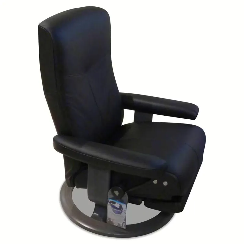 Preis Gesenkt Sessel Dover M LegComfort Leder Batick Schwarz Gestell Grau mit Akku