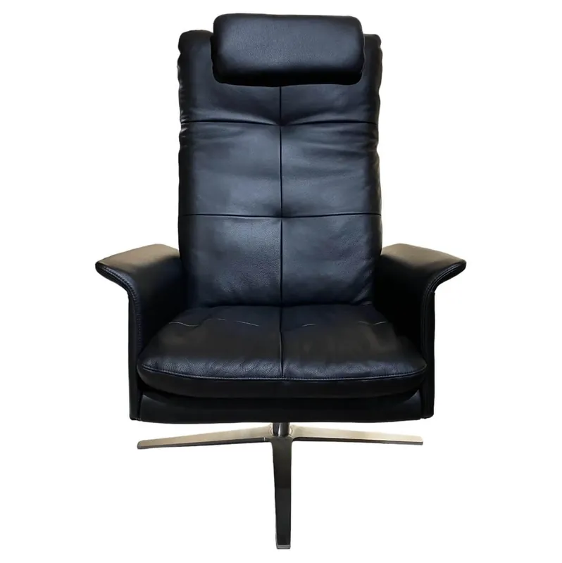 Begrenztes Angebot Sessel 31702 Leder Z7399 Nachtschwarz