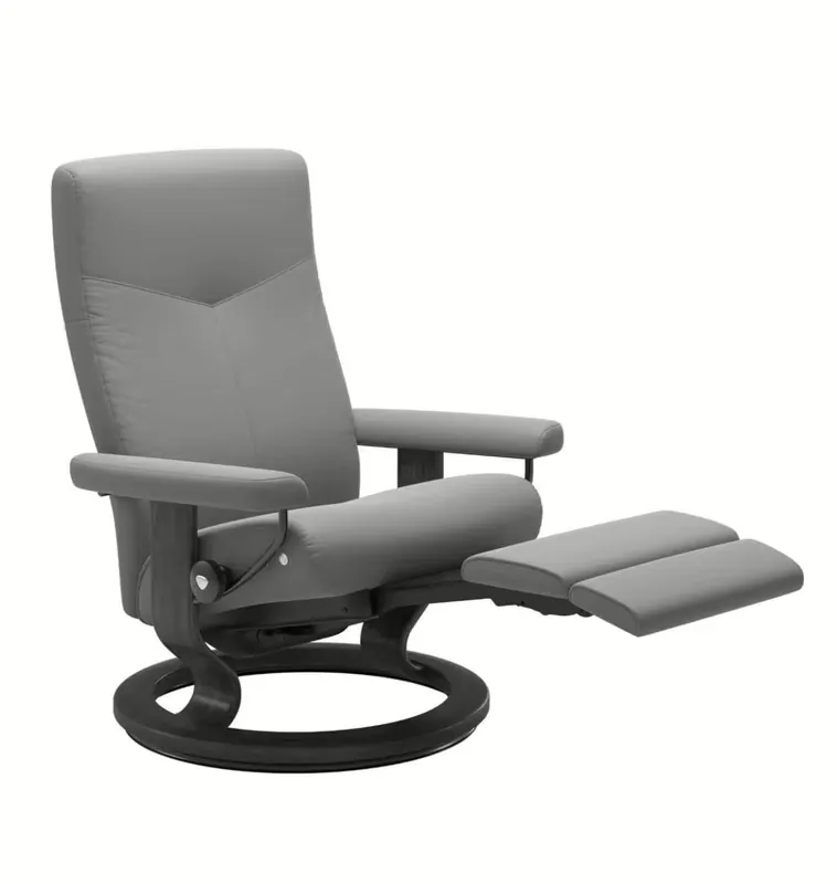 Stressless Sessel Dover M LegComfort Leder Batick Wild Dove Gestell Schwarz mit Kabel Saisonangebot