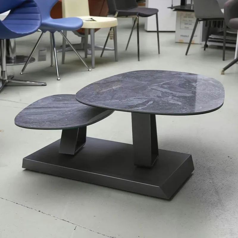 Angebot Couchtisch Oval Keramik Orobico Grau