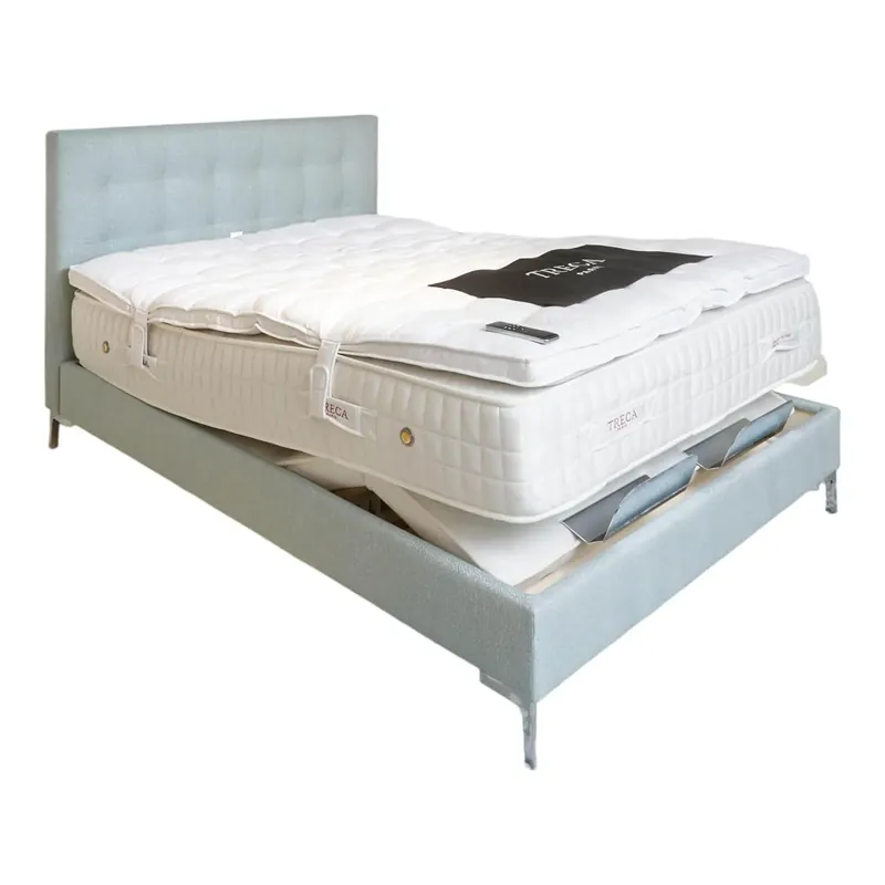 Polsterbett Super Cad Stoff Gio Lune 009 Türkis mit Matratzen Preisreduziert