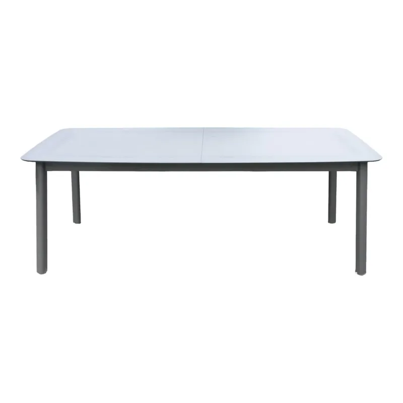 Esstisch Ancone Platte HPL Mica Darkstone 9624 Gestell Titane Mit Auszug Preis Gesenkt