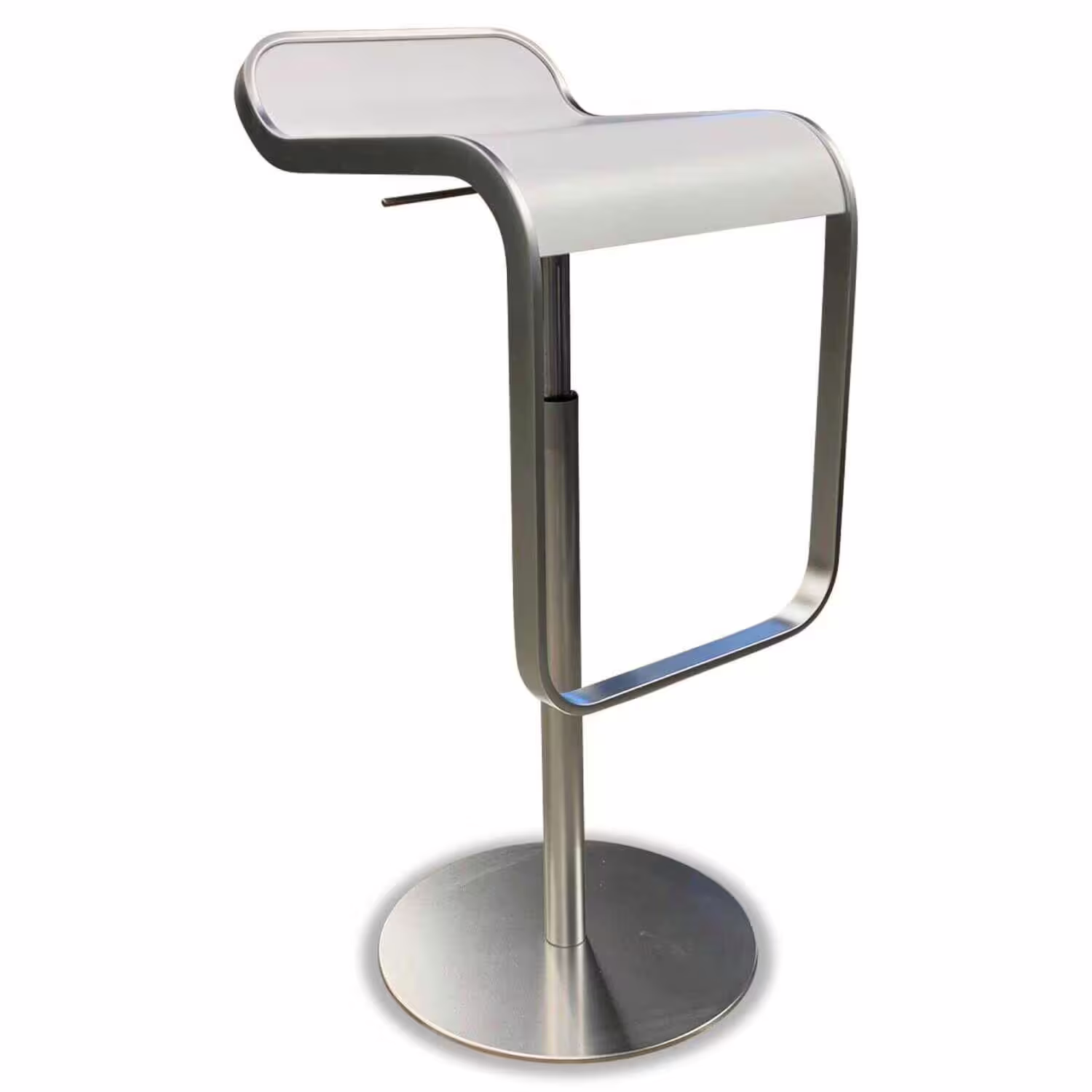 Barhocker LEM S80 66-79 Weiß Gestell Matt Verchromt (2 Stk. Mindestabnahme, Lagerverkauf) Sonderangebot