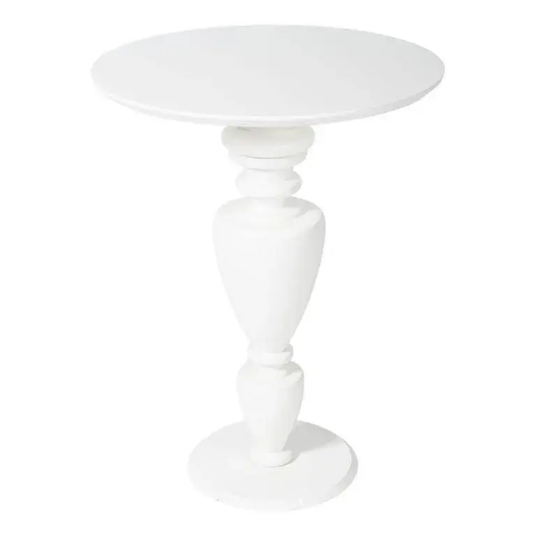 Beistelltisch Doris 6535 Hochglanzlack Weiss RAL 9016 Rahmen Stahl Fuß Und Platte Lackiertem Holz Billig