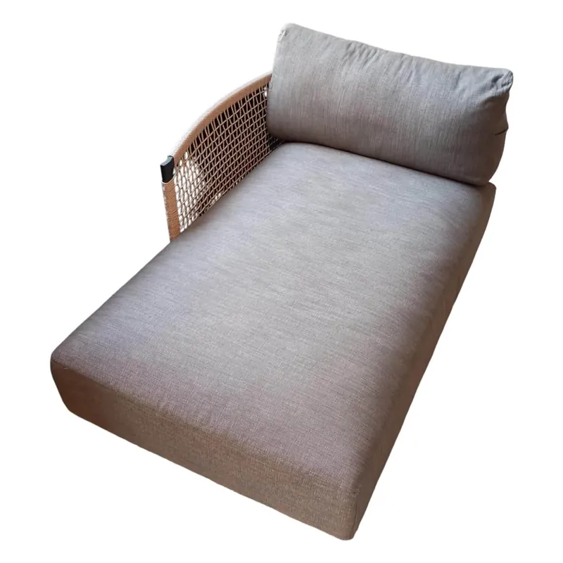 Finale Aktion Sofa Nodi Lounge Stoff Natural Dark Brown Grau Braun