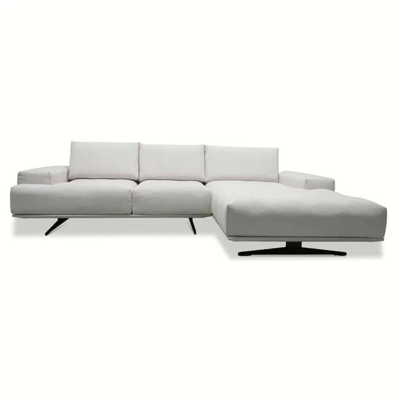Nur Für Kurze Zeit Ecksofa Stage Stoff 5/XBO 1 Creme Füße Schwarz