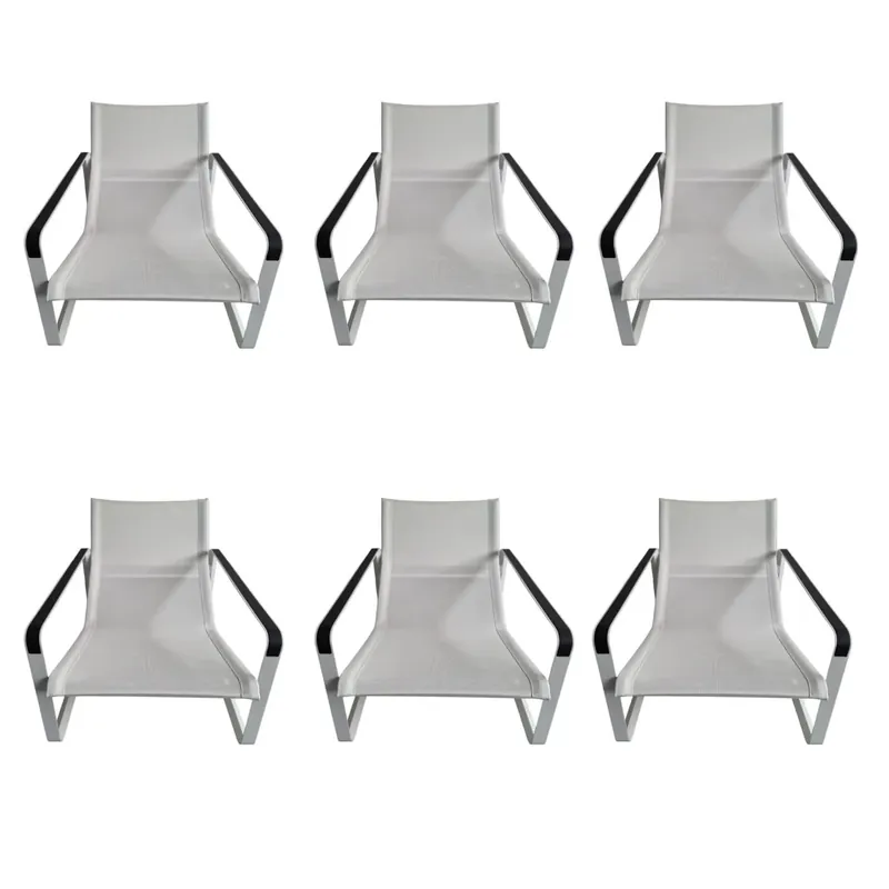 6er-Set Stuhl Neutra Easy Sitzfläche White Weiß Gestell Aluminium Lackiert Weiß Letzte Chance
