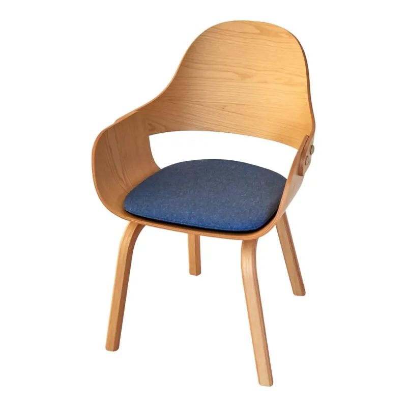 Stuhl Showtime Nude Wooden Esche Natur Sitzkissen Medle Y12 Blau Markenprodukt