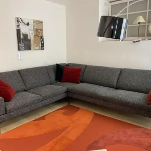 Ecksofa Tigra Open Base JR-2225 Stoff Grau mit 3 Kissen Sale