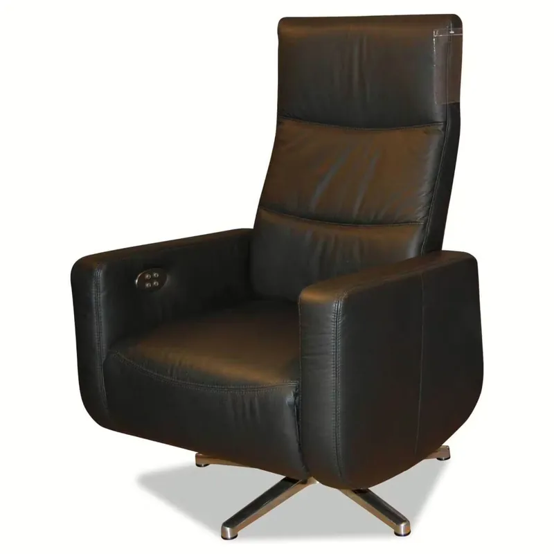 Letzte Chance Sessel Dreamline Leder 20 Meran Schwarz 2-Motorisch Akku
