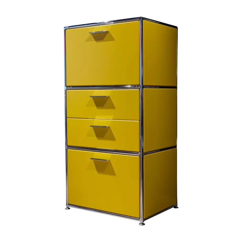 Highboard Lack 0760 Le Corbusier Le Jeaune Vif 4320V Farbe Gelb Rahmen Stahlrohr Glänzend Super-Preis