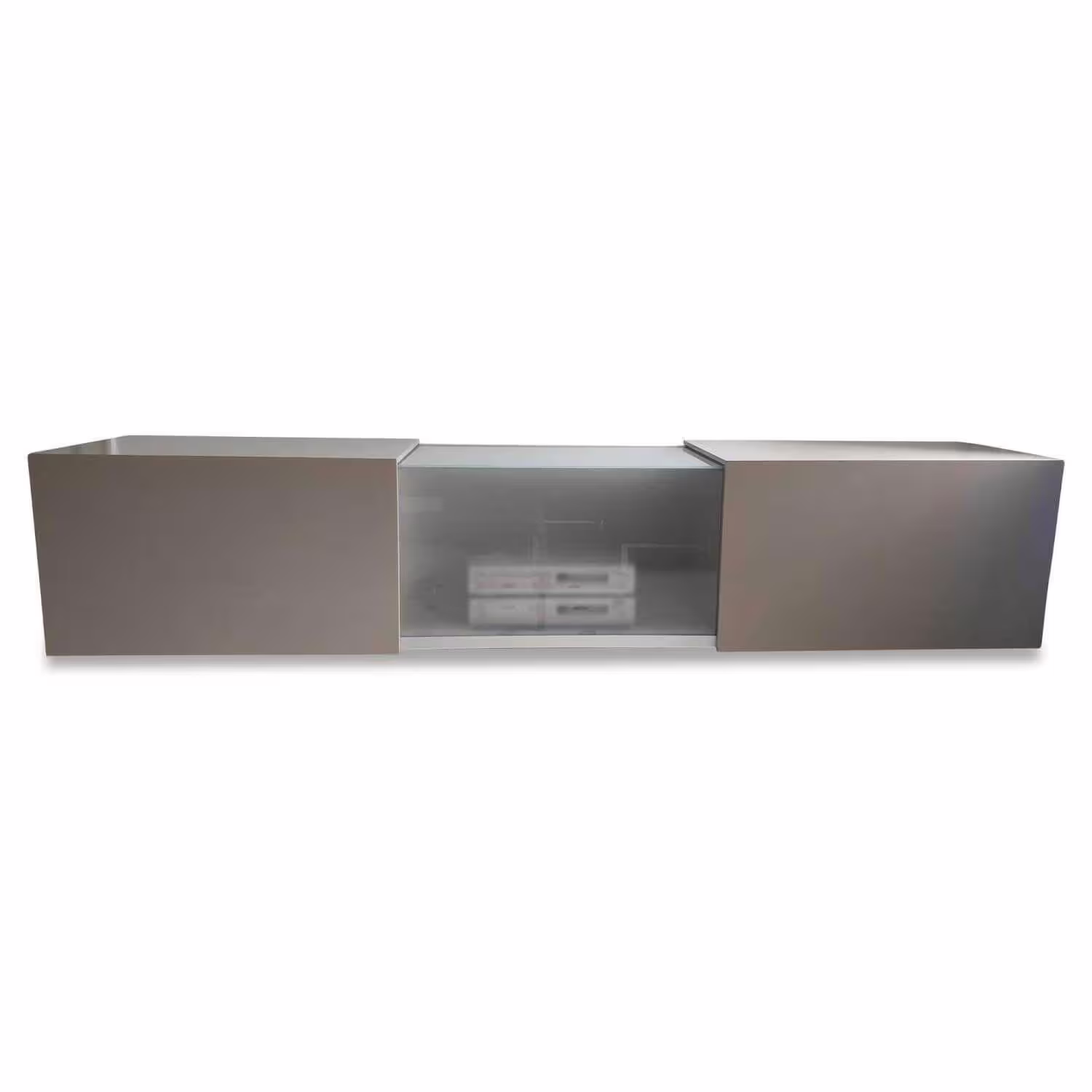 Sideboard Volare Ahorn Gebeizt Grau mit Weißglas-Element Jetzt Kaufen