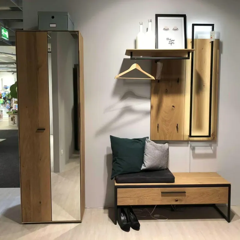 Neue Ware Garderobe Witlake Rivello Massivholz Wildeiche