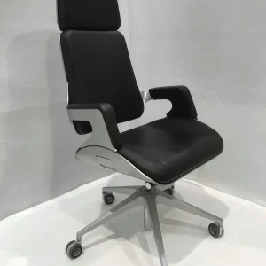 Nur Für Kurze Zeit Bürodrehsessel Silver Rückenlehne Hoch Leder Schwarz