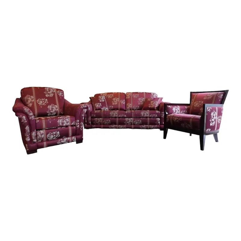 Neu Im Sortiment Modell Lara Sofa 2,5 sitzig, Sessel, Beistellsessel Modell Broadway Bezug grauviolett florence 1026 115 Keder Dinamica 112 Massivholfüße lackiert