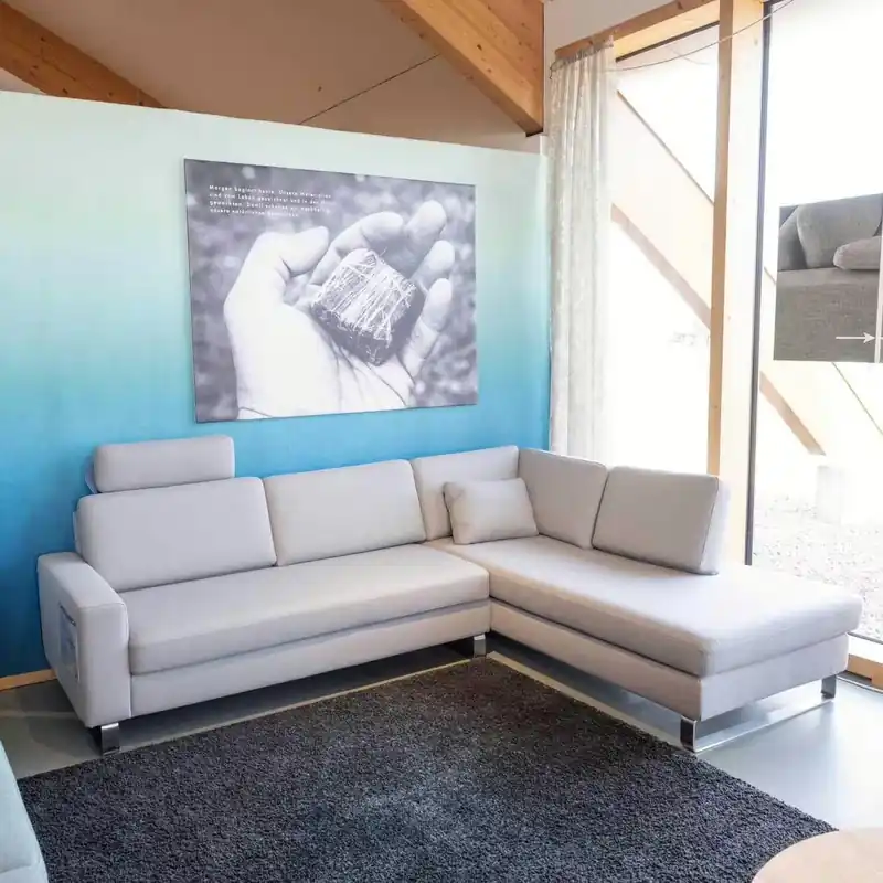 Ecksofa Sirio Stoff Novum Grau Kufe Edelstahl Online Kaufen