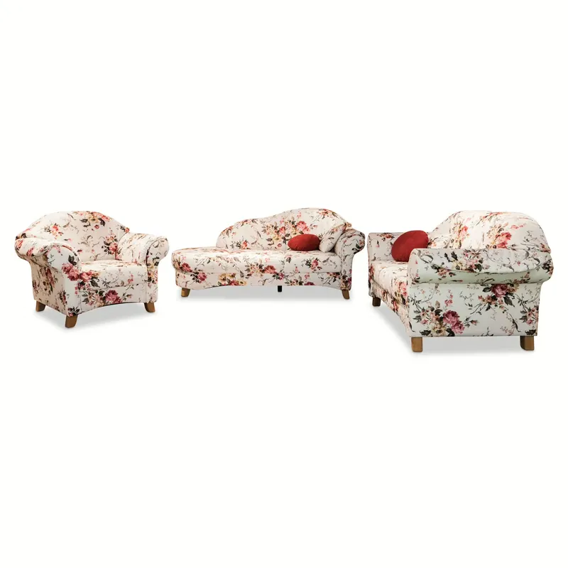Abverkauf Garnitur Mayfair Stoff Rosa Beige