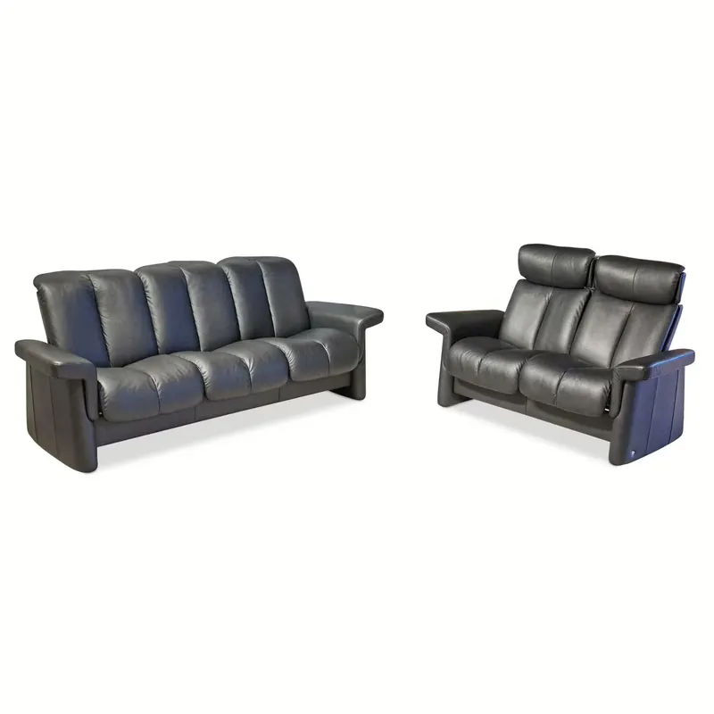 Garnitur Legend Leder Schwarz Relaxfunktion Expressversand