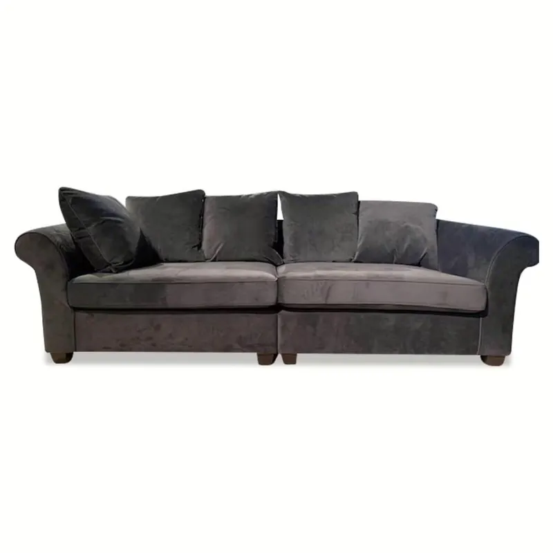 Letzte Chance Sofa Almelo Stoff 312/77 Grau mit 5 Kissen