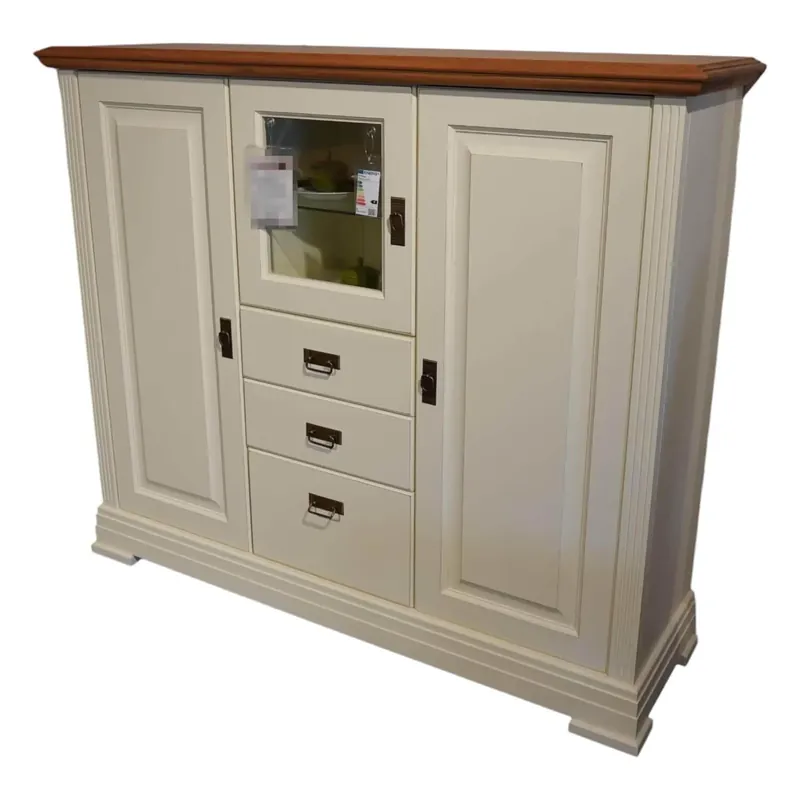 Sale Highboard Nordic-Home Wildeiche Natur Geölt Lack Champagner