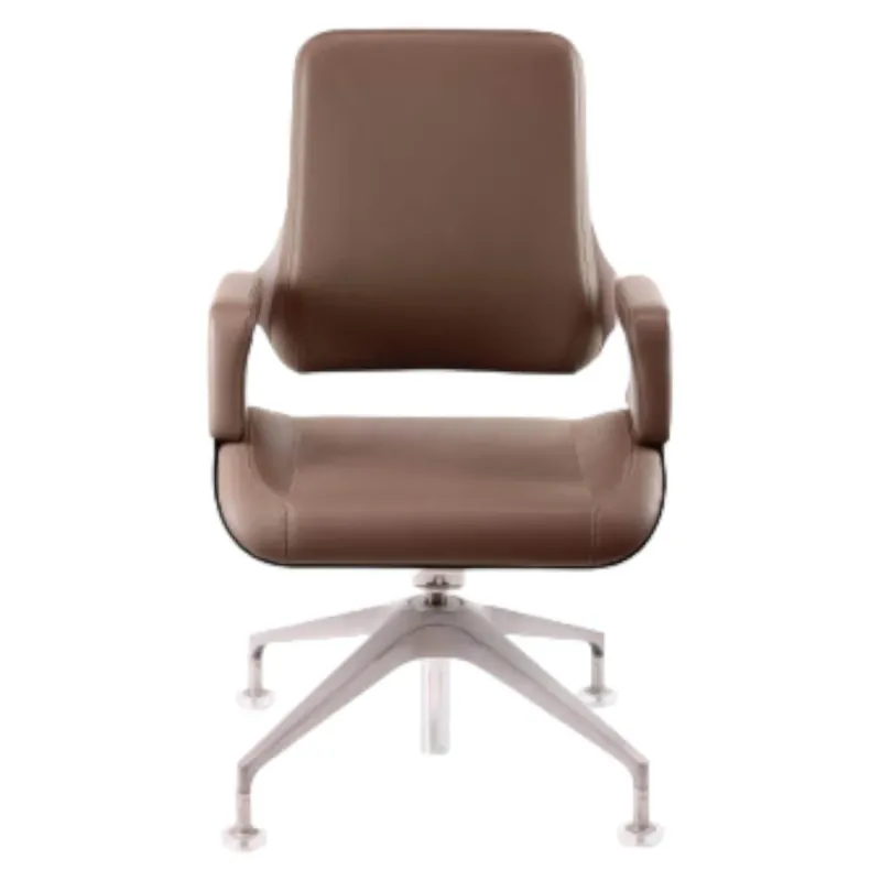 Drehstuhl 262S Silver Leder Ascot Beigegrau Fuß Aluminium Gebürstet Weiß Expressversand