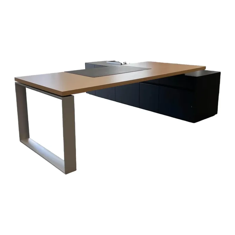 Jetzt Kaufen Chefzimmer Sono Tischplatte Eiche Gebeizt Hell Sideboard Lack Seidenmatt Schwarz