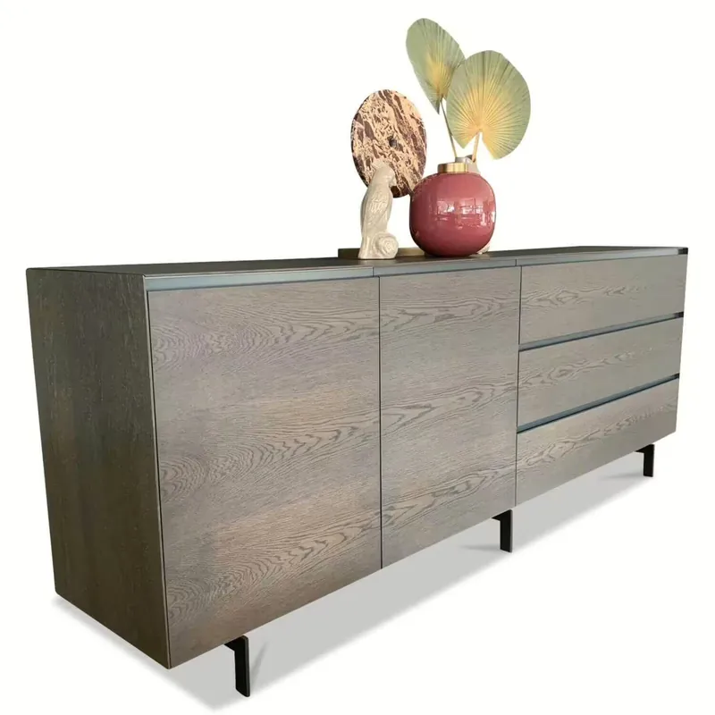 Neu Im Sortiment Sideboard Nex Side Eiche Grau Stehend mit Griffmulde