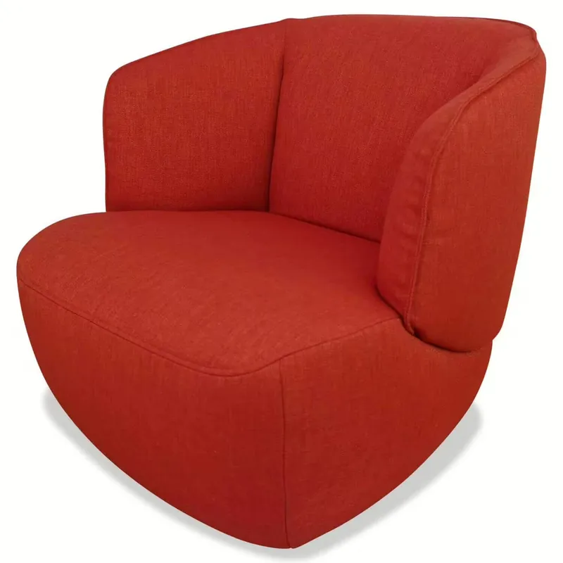 Schnäppchen Sessel 384 Stoff 05.363 rot-orange
