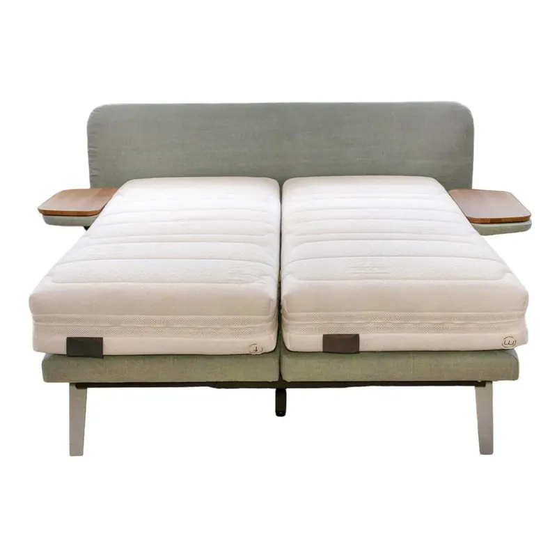 Bestseller Boxspringbett Finesse Stoff KSC Mint Fuß Alu Rahmen Starr Mit 2 Matratzen Und 2 Nachtkkommoden