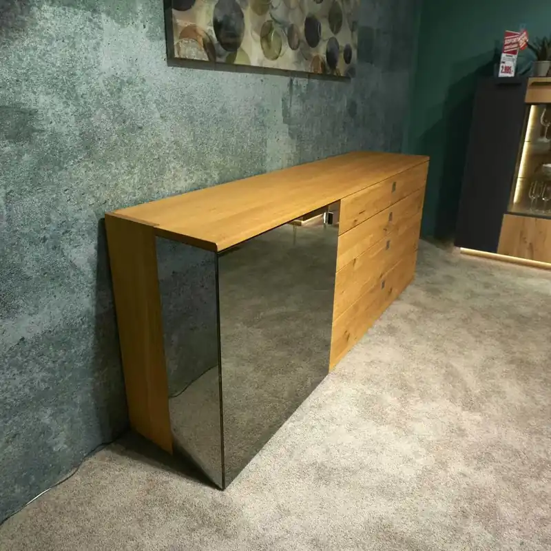 Sideboard Nox-AN11 8204 PA R Außen Eiche Innen Buche Naturöl Mit Beleuchtung Super-Preis