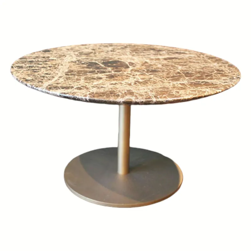 Beistelltisch Break DM60 Tischplatte Marmor Emperador Braun Gestell Metall Gold Gebürstet Sonderaktion