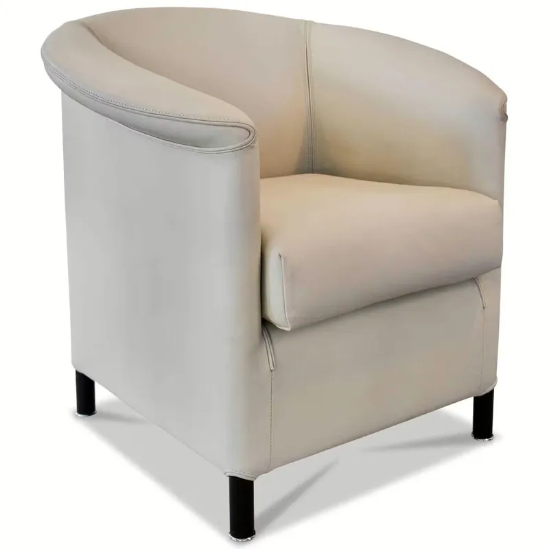 Sessel Aura Leder Perlweiß Bestpreis