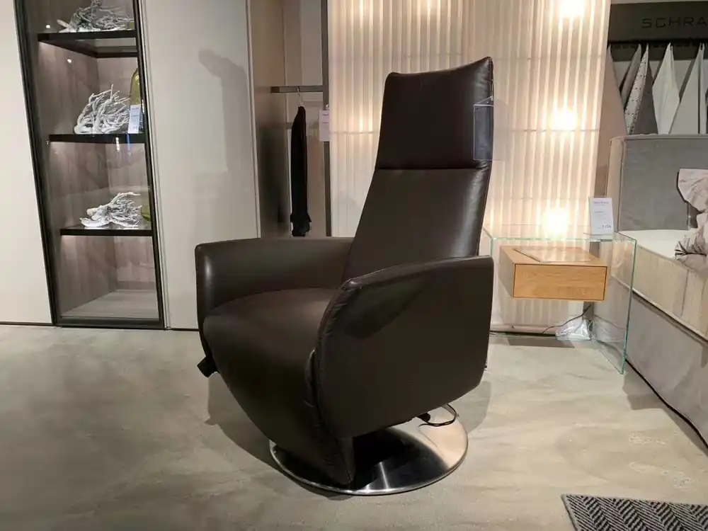 Direktkauf Sessel WK-600 Lainy 394/1722 Leder Naturale Braun mit motorischer Verstellung