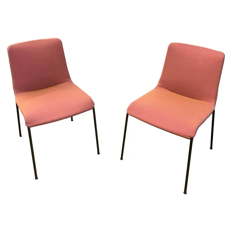 2er-Set Stuhl Liz 1300 Stoff Steelcut Trio 333 Rot Gestell Bronze Sichere Zahlung