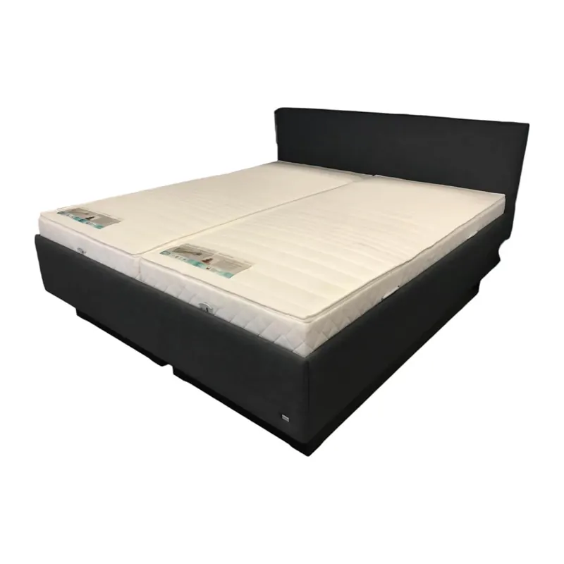 Polsterbett Modell Composium in Boxspringfeeling Stoff Anthrazit Inklusive 2 Matratzen Und Lattenroste Garantierte Lieferung