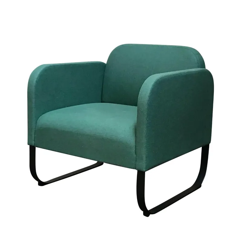 Sessel Bail Lounge Chair Stoff Camira Mainline Flax Farringdon MLF29 Gestell RAL 9005 Neuheit
