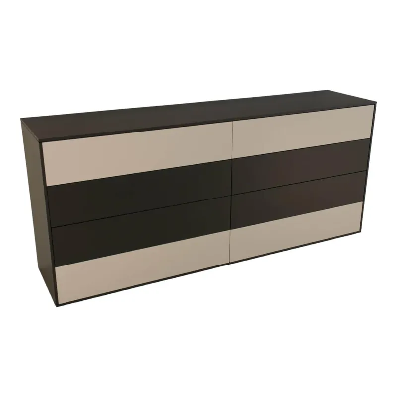 Sofort Bestellen Sideboard WK 440 Lavato Lack Schiefergrau Matt Mit Absetzungen Biancoweiß Matt