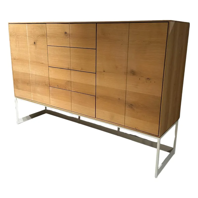 Direkt Vom Hersteller Sideboard Lina Knorrige Eiche Geölt Sockel Weiß
