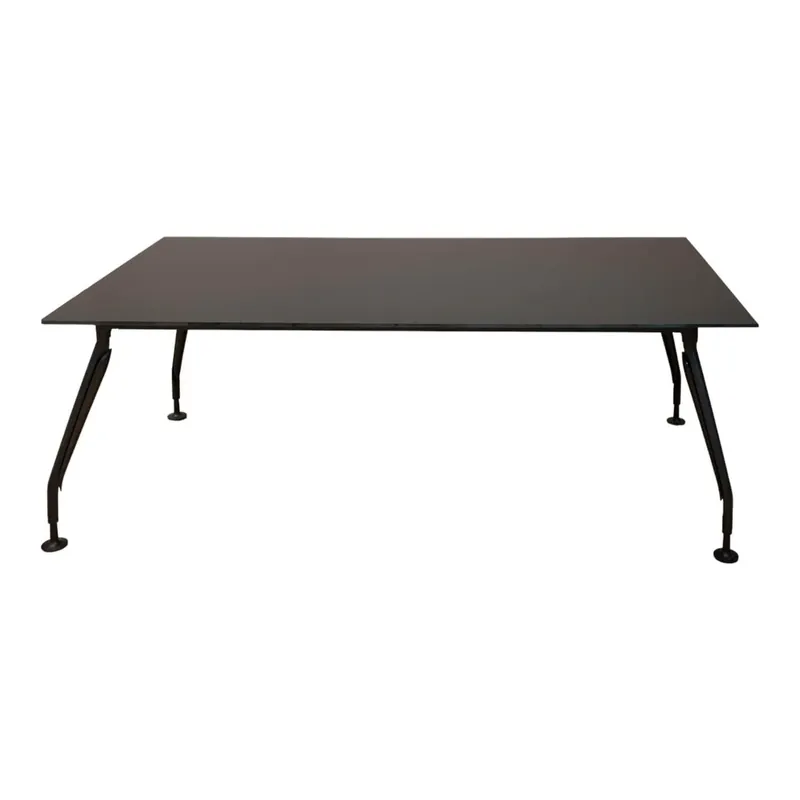 Markenware Schreibtisch Glamoir Glasplatte Schwarz Gestell Schwarz