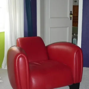 Angebot Sessel DS 57 Leder Select Rot Füße Schwarz Lackiert mit bekannten Gebrauchsspuren