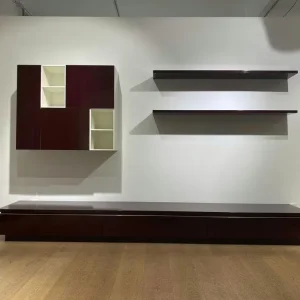 Wohnwand Cube Gap Lack Hochglanz Aubergine Versand Am Gleichen Tag
