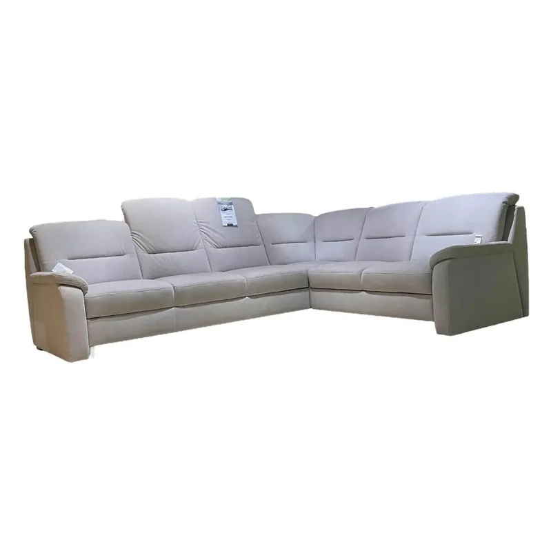 Eckgarnitur MM-PP1009 Stoff Bezug Enoa Spirit Silver Mit Rückenverstellung Günstig