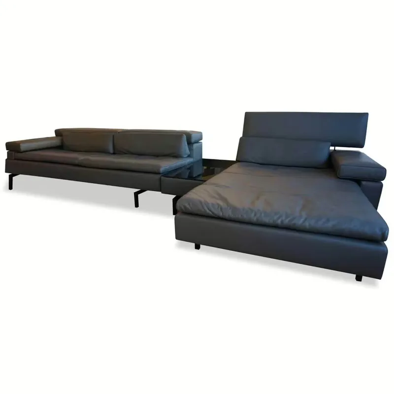 Ecksofa Shiva 3960 Leder Celia Smoke Grau Preisknaller