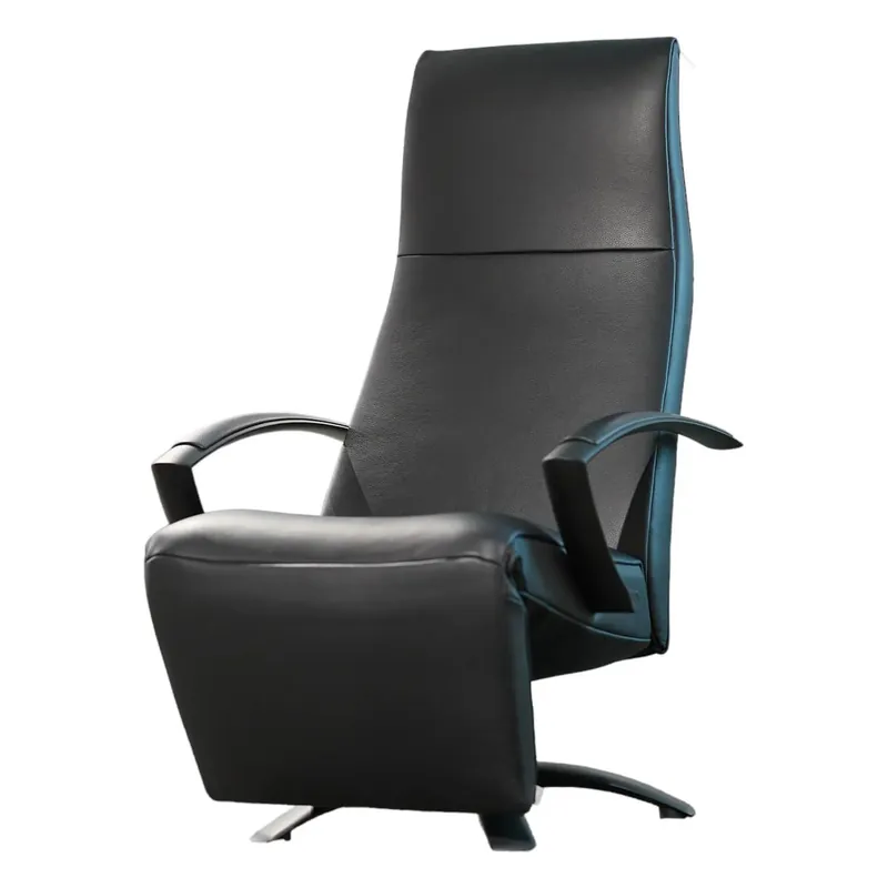 Direkt Vom Hersteller Relaxsessel Brainbuilder JR 7760 Mono Move Medi Beezug Leder Celia Nero Schwarz Gestell 5 Stern Fuß Lackiert Schwarz