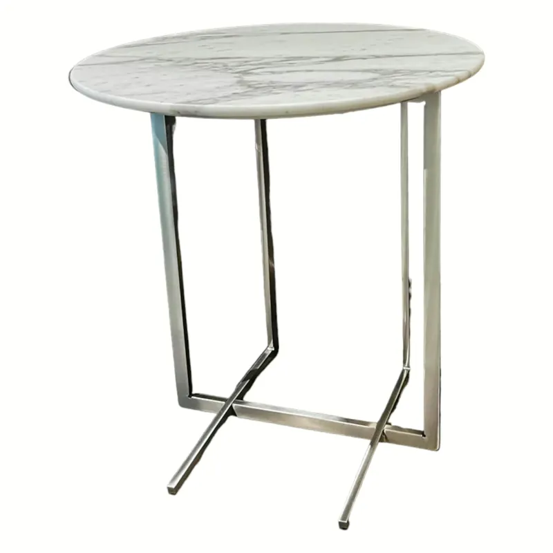 Beistelltisch Marmaduke Platte Marmor Calacatta Oro Matt Gestell Metall Satiniert Solange Der Vorrat Reicht