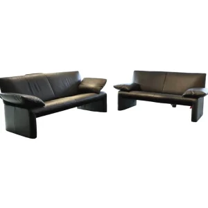 2er-Set Sofa Linea JR-8700 Bezug Leder Fuerte Stone Mit PVC Gleitern Letzte Chance