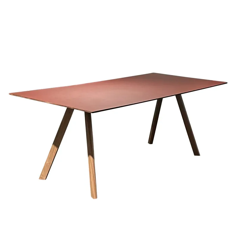 Esstisch 30 Table CPH Platte Burgundy Rot Gestell Walnuss Massix Letzte Chance