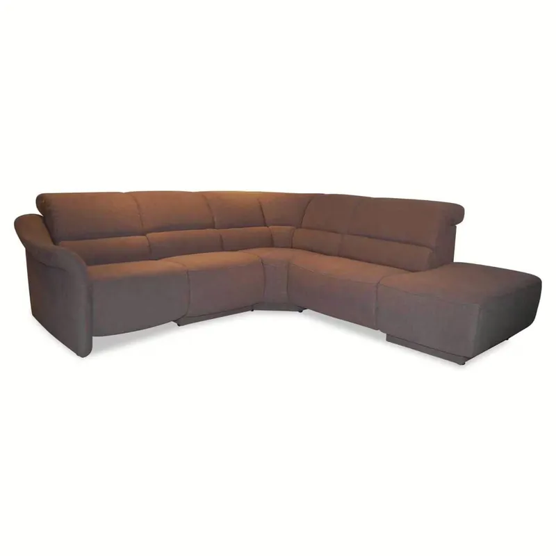 Top-Preis Ecksofa Hillary Stoff Aquaclean Rauch 14 mit Relaxfunktion