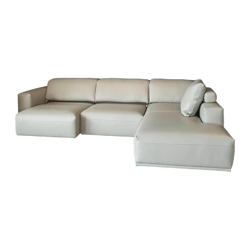 Bestseller Ecksofa Prime Bezug Leder Seta 9035 3 Füße Schwarz Matt Mit 2 Sitzauszügen
